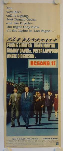 Oceans 11 original release US Insert movie poster